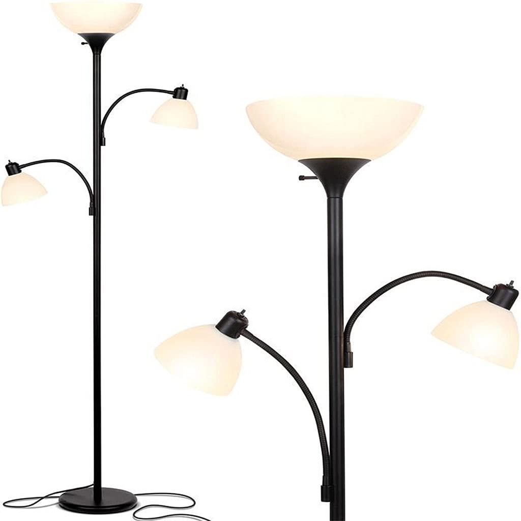 Adjustable Floor Lamp for Reading - Modern Torchiere Standing Lamp with Angle Adjustment, Tall Pole Design for Living Room & Bedroom - Perfect for Cozy Reading Nooks and Ambient Lighting