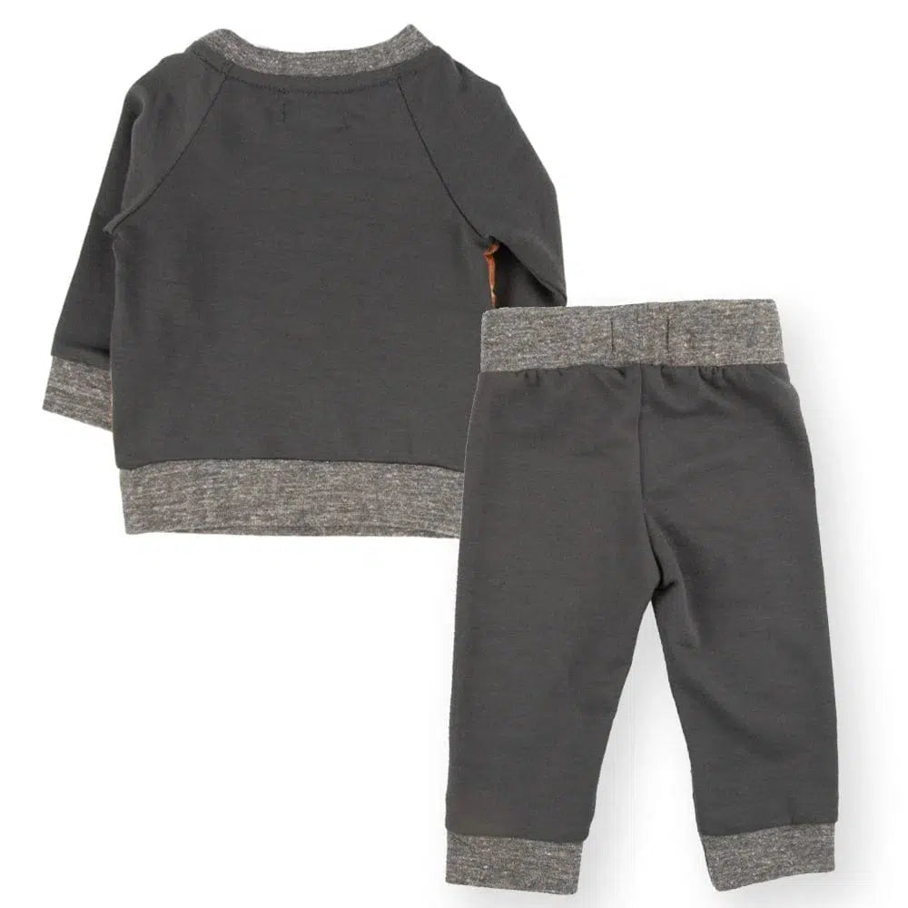 Miki Miette Long Sleeve Tee & Pant Set - Grey Plaid Outfit for Women | Casual Loungewear & Cozy Home Wear | Perfect for Relaxing, Yoga & Everyday Comfort