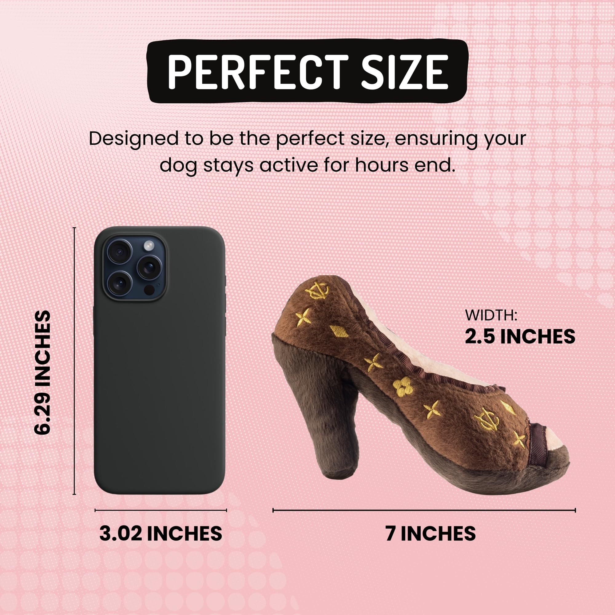 Dog Diggin Designs Runway Pup Collection - Unique Squeaky Plush Dog Toys for Small & Medium Dogs | High Heel Shaped Chew Toys for Puppies | Perfect for Playtime, Training & Fashionable Pet Accessories
