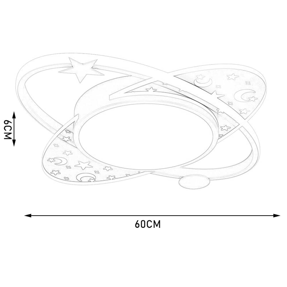 Dimmable LED Ceiling Light - Modern Acrylic Moon & Star Shaped Flush Mount Chandelier for Kids Room, Nursery, Bedroom & Hotel Decor | Soft Lighting for Nighttime Comfort & Themed Spaces