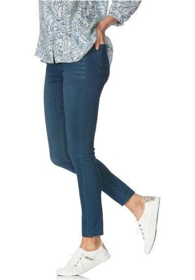 HUE Ultra Soft High Waist Denim Leggings for Women - Stretchy Comfort Fit Skinny Jeans - Small Size Only - Perfect for Casual Wear, Work & Everyday Outfits