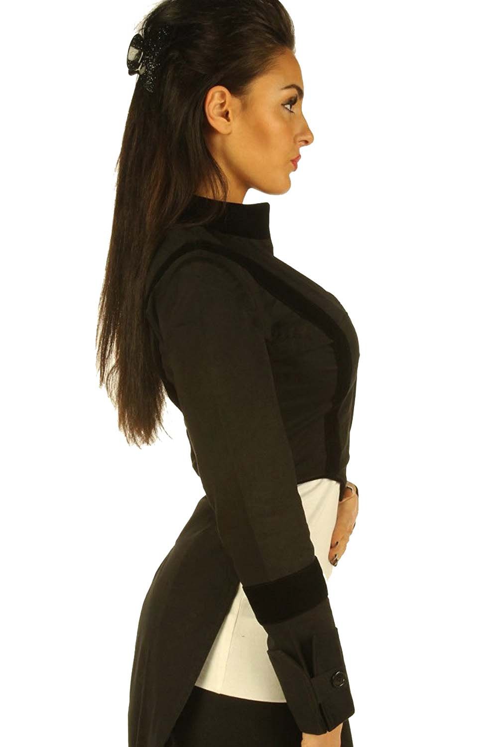 Victorian Steampunk Tailcoat Dress for Women - Handmade Black Gothic Costume | Perfect for Cosplay, Halloween, and Themed Parties