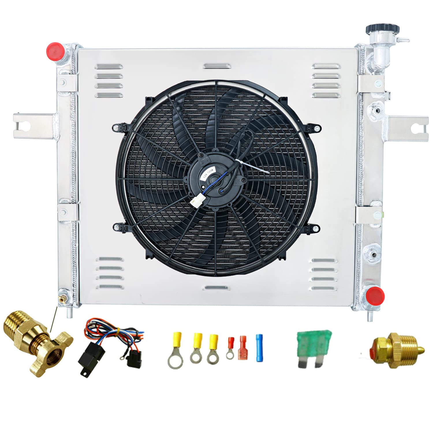 1999-2000 Jeep Grand Cherokee 4.7L V8 Aluminum Radiator - 3 Row Crossflow Core with 16