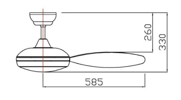 Fanco Girasol 46 Inch 6 Blades DC Ceiling Fan with Remote Control - Ultra Quiet, Energy Efficient for Bedroom, Living Room, and Office