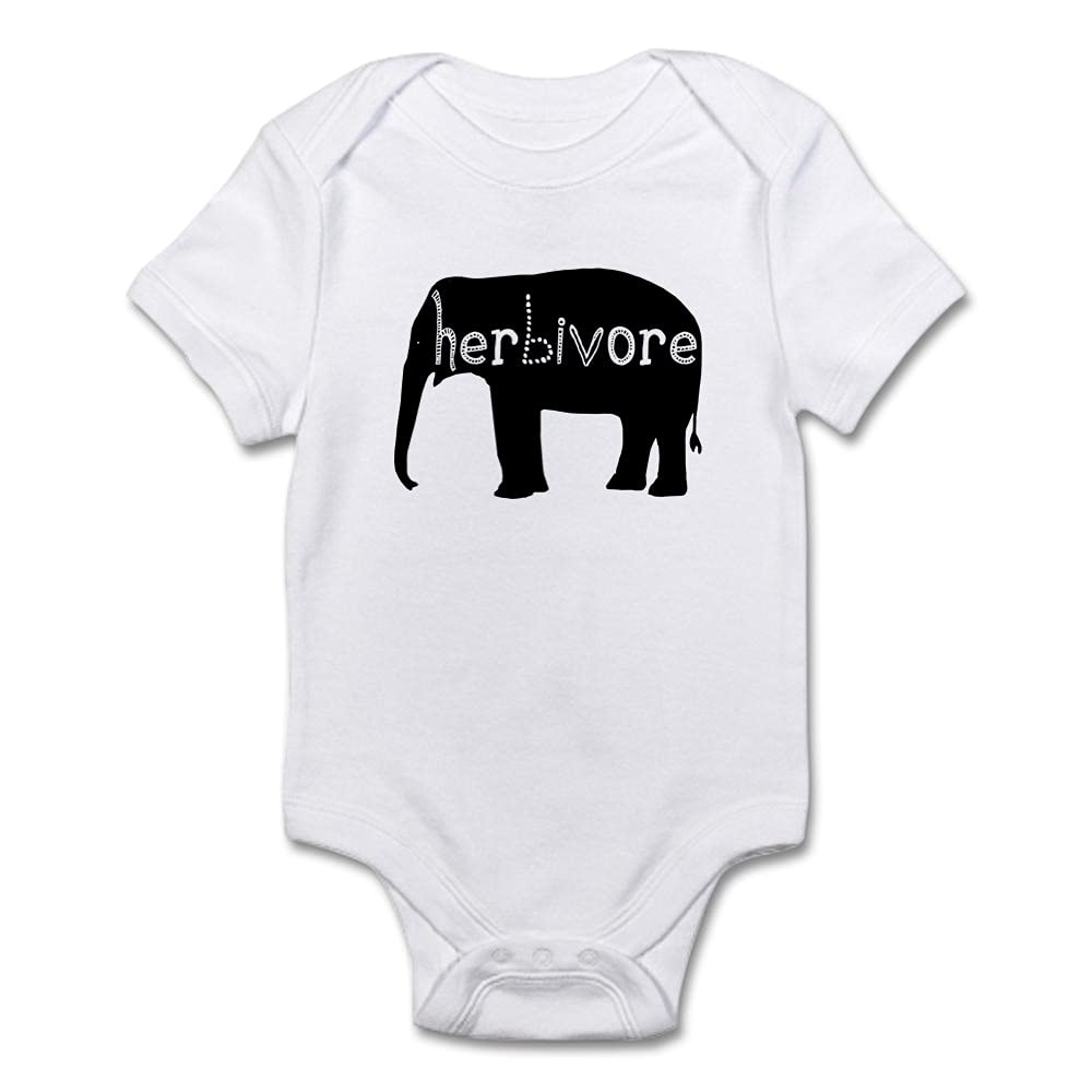 Elephant Herbivore Baby Bodysuit - Cute Animal Print Onesie for Infants & Toddlers | Perfect for Playtime, Nursery Photos & Zoo Visits