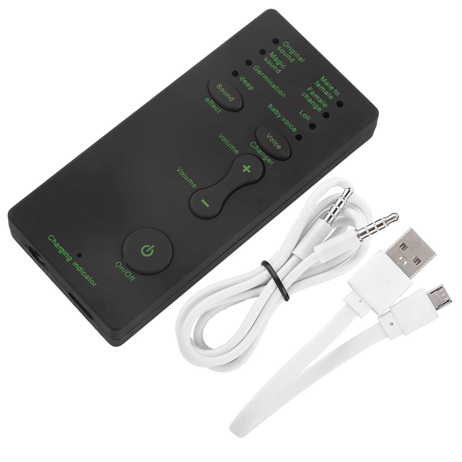 Joyzan Portable Mini Voice Changer & Audio Sound Card - 4 Sound Effects & 4 Voice Modes for Live Streaming, Gaming, and Prank Calls - Compatible with Mobile Phones, PC, Laptops & Tablets - Perfect for Content Creators, Streamers, and Online Entertainers