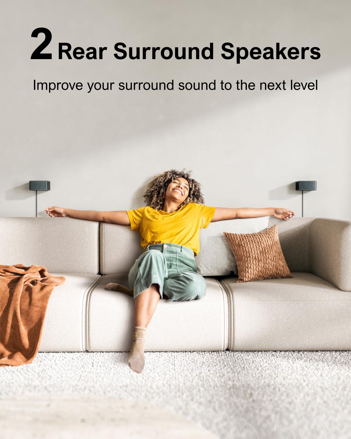 ULTIMEA 7.1 Channel Sound Bar for TV with Wireless Subwoofer - 410W Peak Power Virtual Surround Sound System, App Control, 4 Wired Speakers - Home Theater Audio for Movies, Gaming & Music Streaming