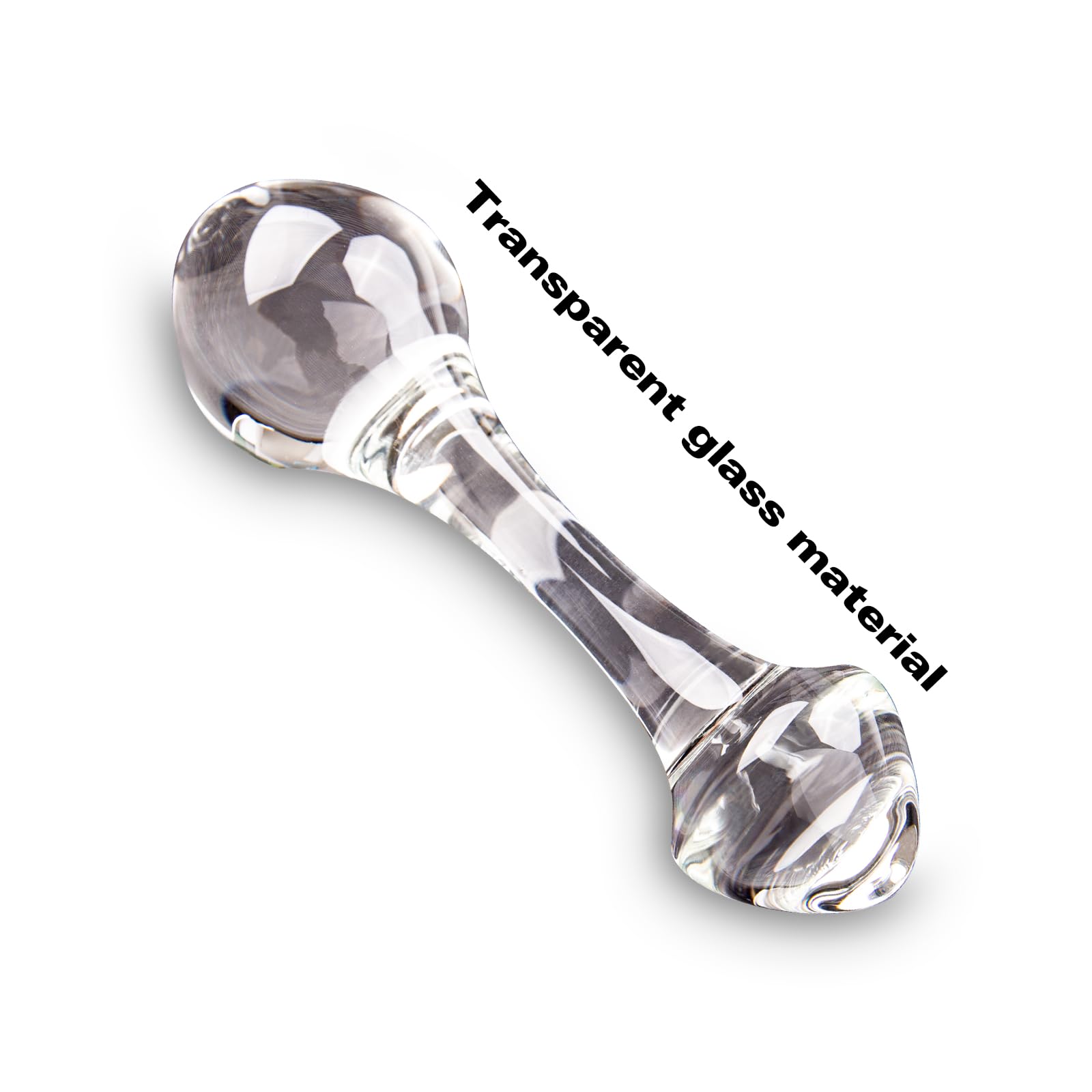 Premium Crystal Glass Pleasure Wand - Double-Ended Mushroom Head Anal Plug for G-Spot & P-Spot Stimulation | Adult Sex Toy for Couples & Solo Play | Sensual Massage & Intimate Exploration