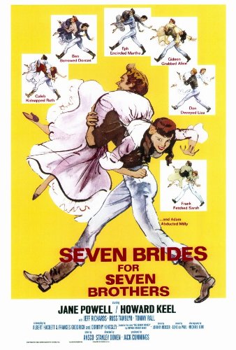 Seven Brides for Seven Brothers 27x40 Movie Poster - Style A | Vintage Film Decor, Home Theater Wall Art, Classic Movie Memorabilia