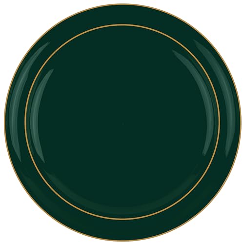 Green With Gold Rim
