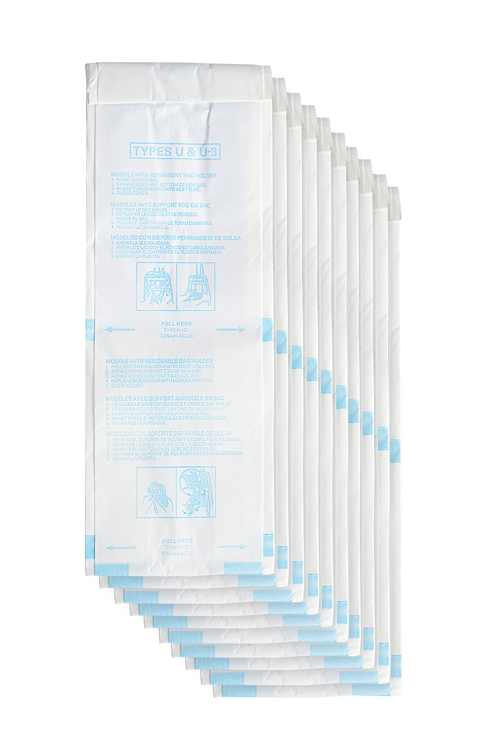 Premium Panasonic U & U3 Upright Vacuum Bags Replacement - 10 Pack | HEPA Filter Compatible | Ideal for Pet Hair, Allergies & Deep Cleaning