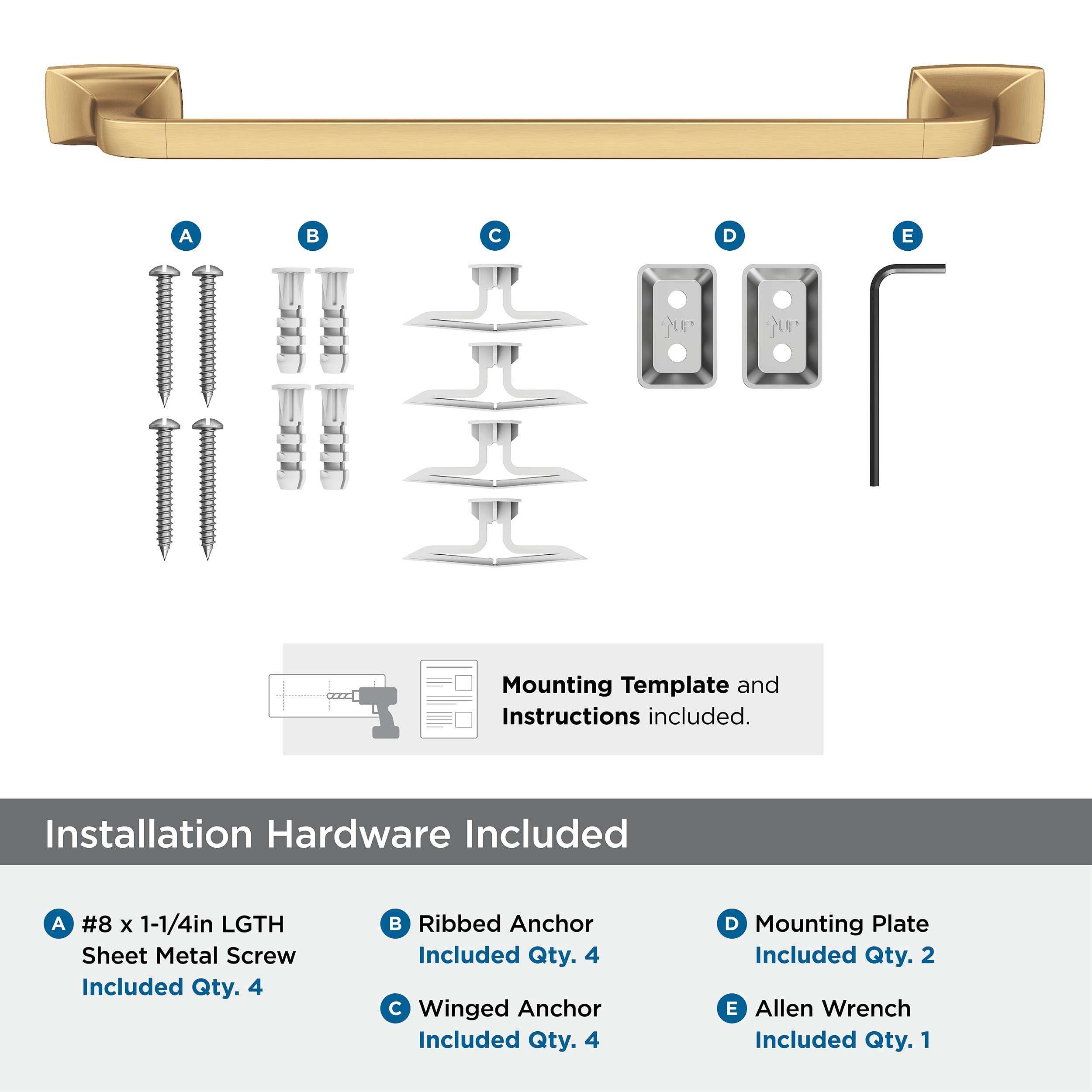 Amerock BH36013CZ Champagne Bronze Towel Bar - 18 Inch (457mm) Bathroom Towel Rack Holder | Highland Ridge Collection | Rust-Resistant Bath Hardware for Bathroom, Spa & Guest Room Decor