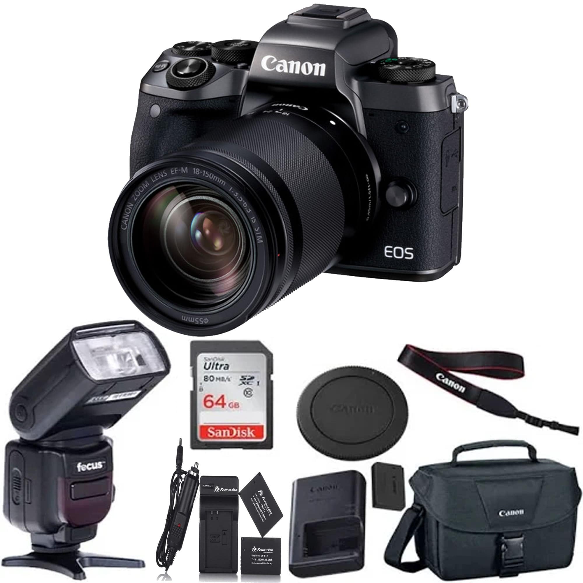Canon EOS M5 Mirrorless Digital Camera with 18-150mm Lens Kit - 4K Video, Wi-Fi & NFC - Perfect for Travel, Vlogging & Street Photography