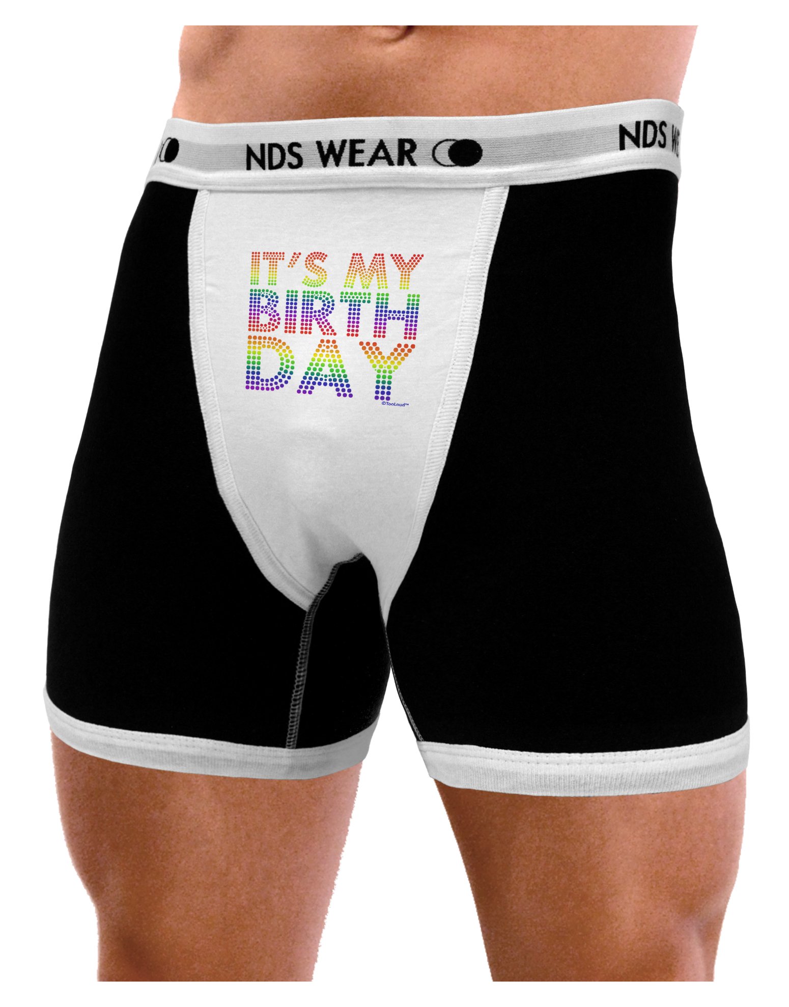 TooLoud It's My Birthday - Colorful Candy Dot Men's Boxer Brief Underwear | Comfortable Cotton Underwear for Everyday Wear & Birthday Gifts