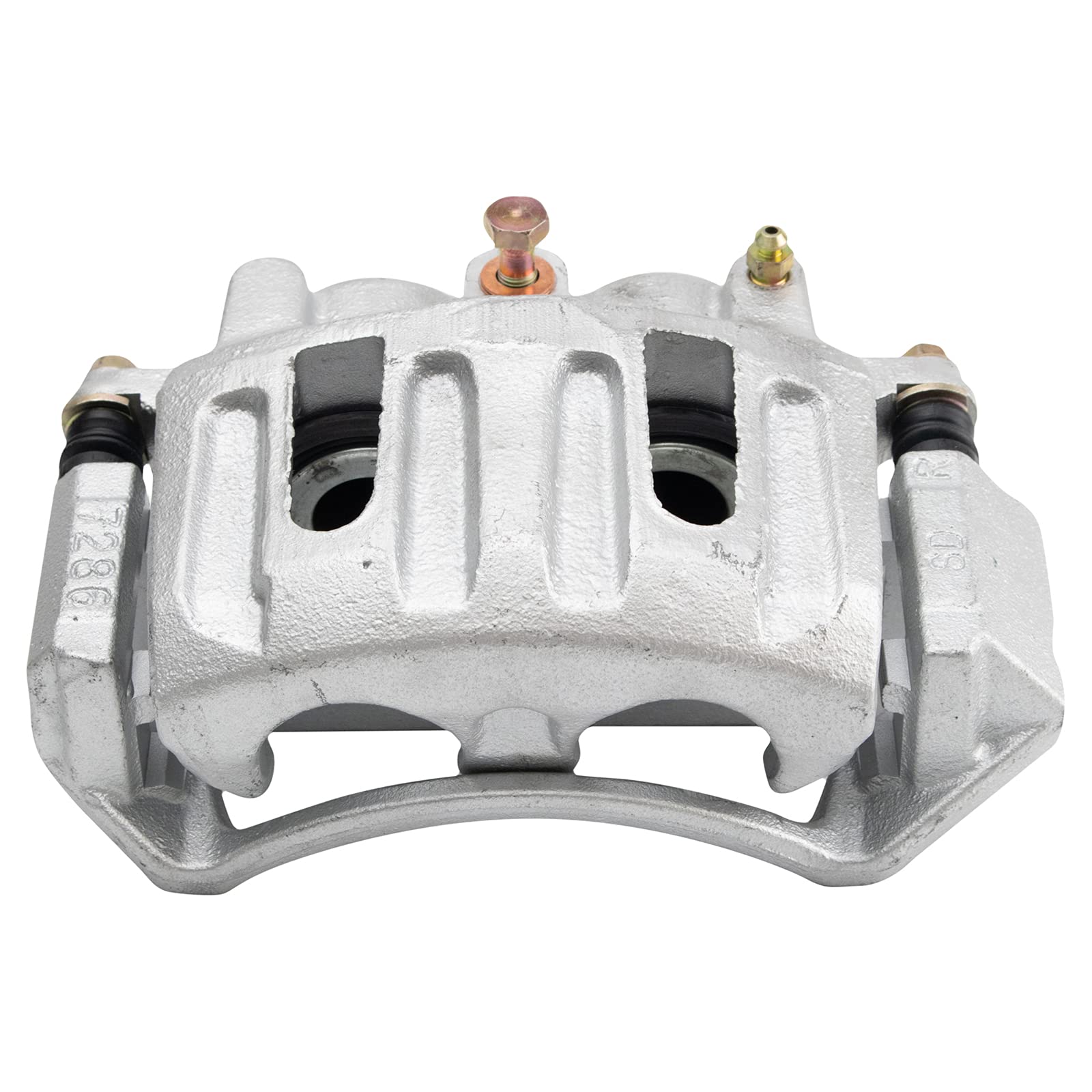 TRQ Front Performance Brake Pad & Rotor Kit - Ceramic Vented Premium G-Coated Brake Caliper Set - Compatible with 1997-2001 Ford F-150 - Perfect for Off-Roading, Towing & Heavy-Duty Use