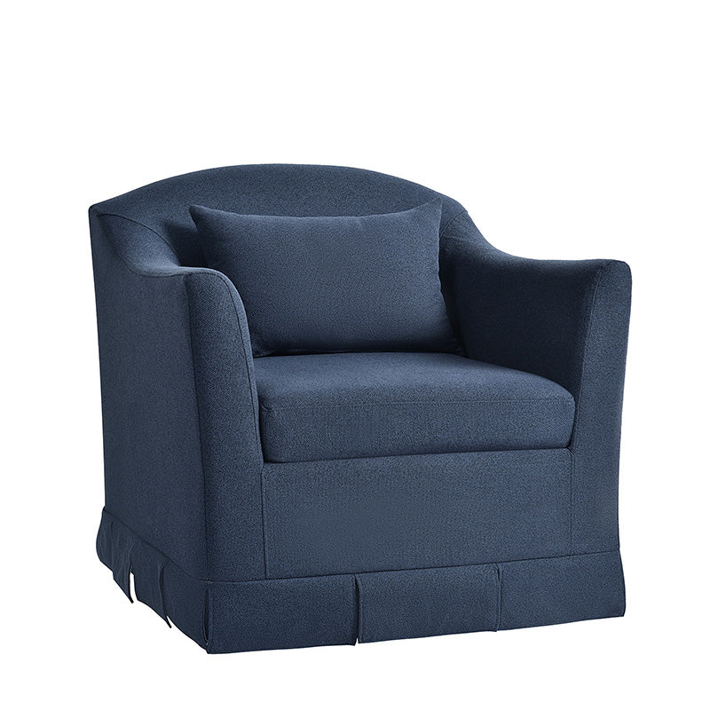 Sara Armchair with Removable Slipcover & Box Pleated Skirt - Modern Living Room Accent Chair for Home, Office, or Reading Nook