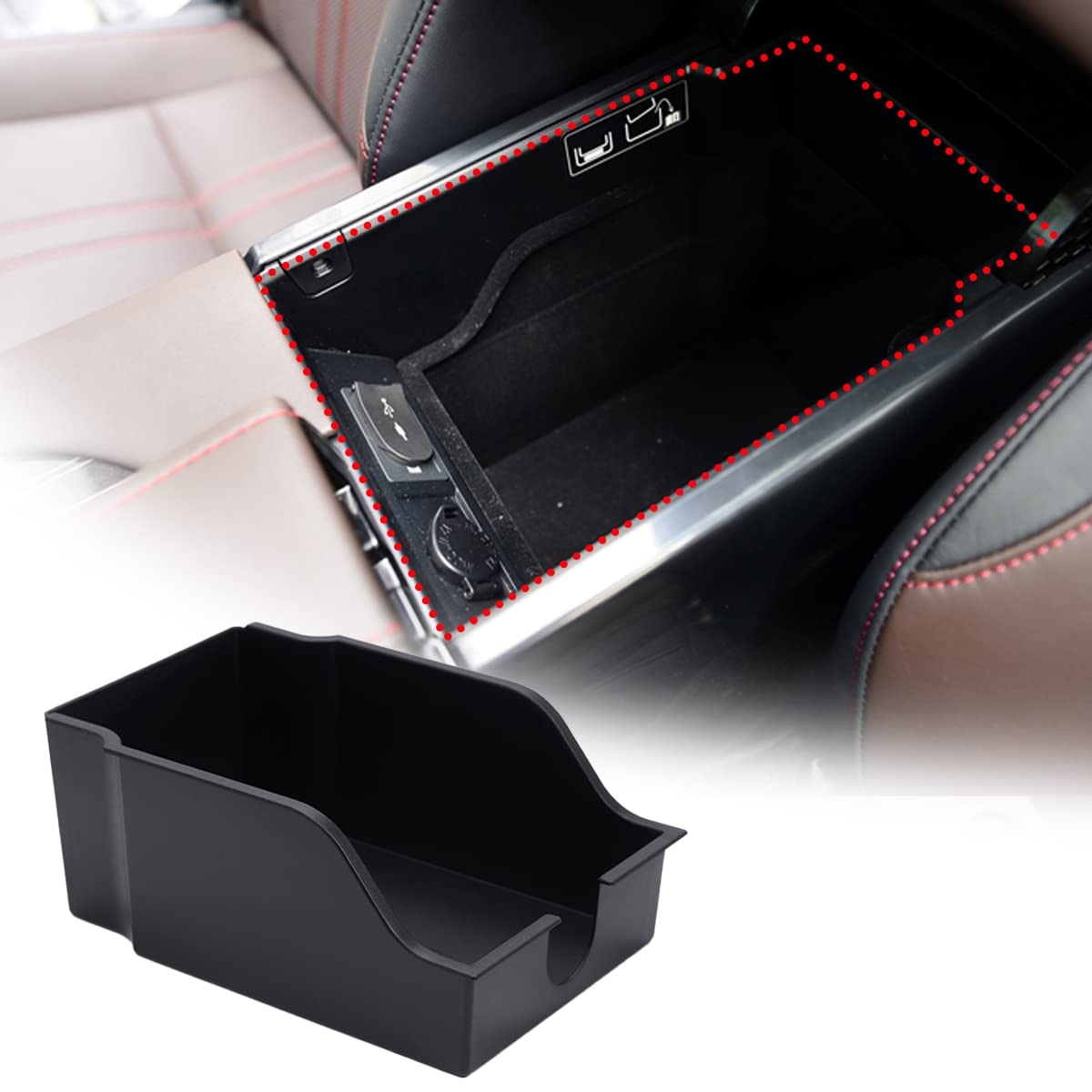 HAPPYHORSE Car Center Console Armrest Storage Box Organizer Compatible with Lexus RX 2015-2021 Models - Interior Accessories for Enhanced Organization & Style