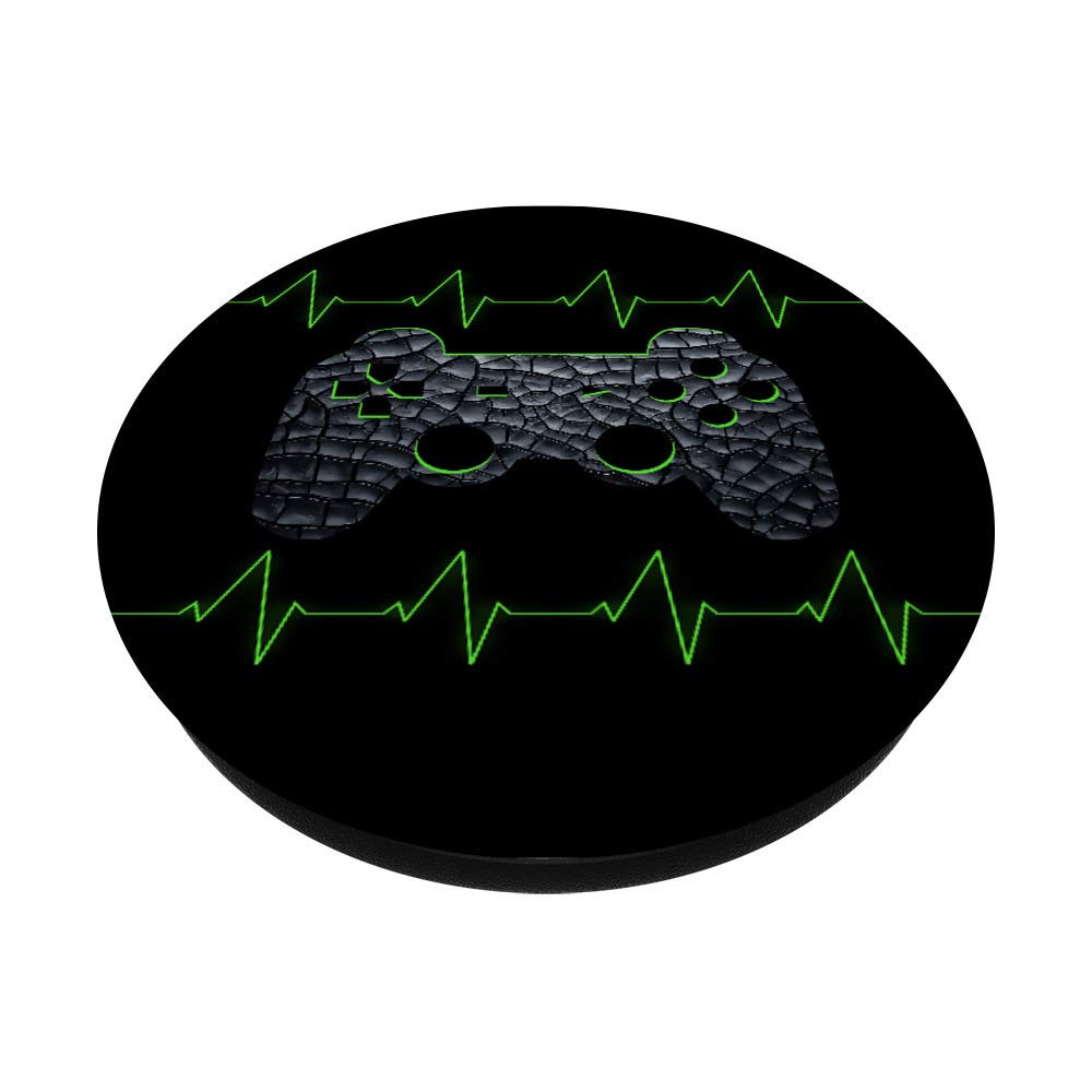 Gamer Heartbeat Video Game PopSockets PopGrip - Swappable Phone & Tablet Grip for Gamers, Boys, Girls & Teens - Perfect Gaming Gift for Phones, Tablets & Controllers