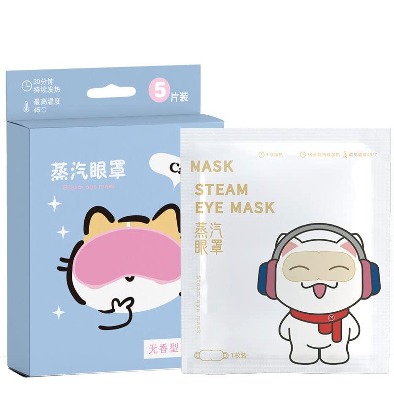 Self-Heating Steam Eye Mask for Eye Fatigue Relief - Hot Compress Therapy for Dry Eyes & Stress - Perfect for Travel, Naps & Sleep Relaxation - Soothing Aromatherapy Eye Care