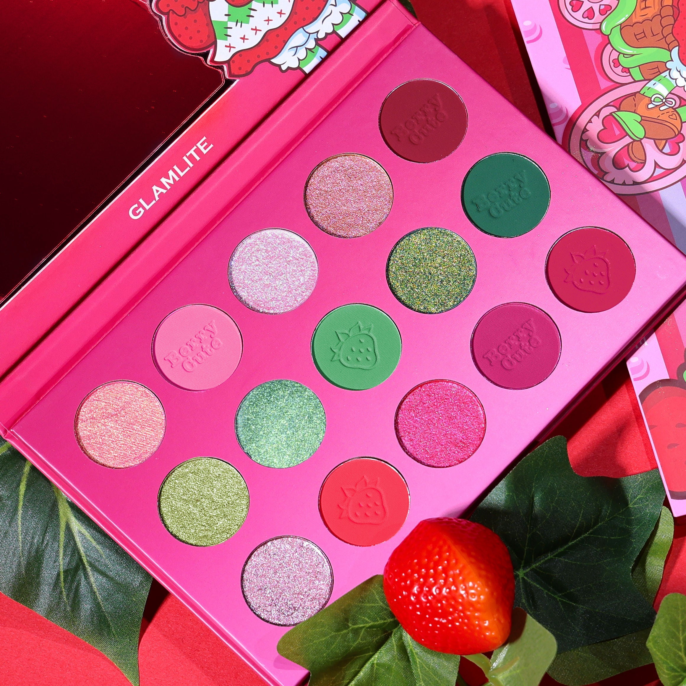 Glamlite Berrylicious Eyeshadow Palette - Strawberry Shortcake Makeup Collection | Vegan & Cruelty-Free | Perfect for Everyday Wear & Special Occasions