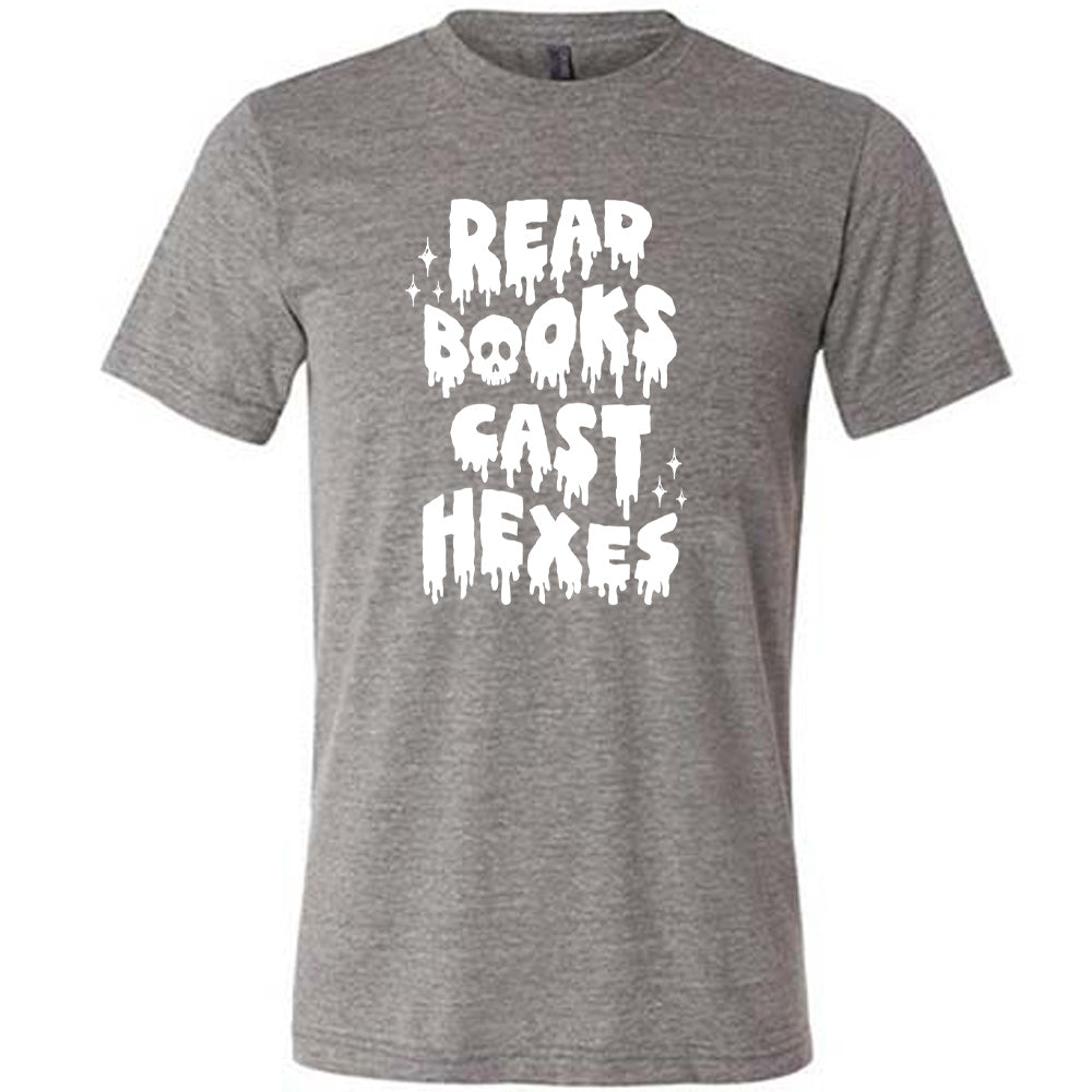 Unisex Read Books Cast Hexes T-Shirt - Perfect for Book Lovers, Witches & Halloween Costumes