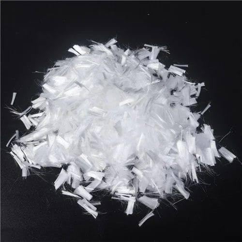 6mm Polypropylene Glass Fiber for Plastering, Concrete Construction & Industrial Fabrics - Reinforcement Fiber for Precast, Walls & Flooring Applications