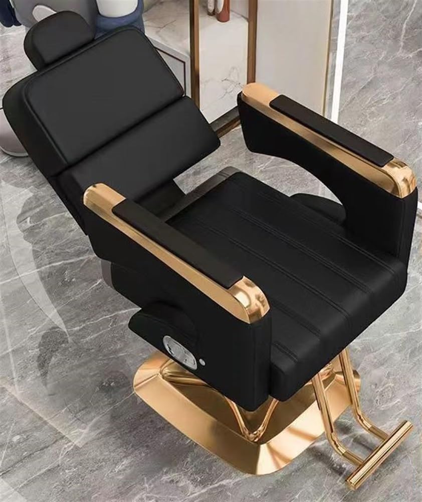 360° Swivel Barber Chair - Multi-Function Salon Chair for Hair Styling, Shampoo & Tattoo | Heavy Duty Rolling Beauty Equipment for Barbershop & Spa (Black) | Perfect for Professional Haircuts, Coloring & Tattoo Services