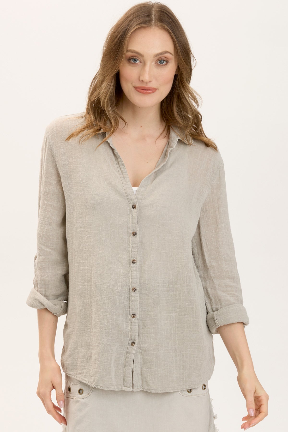 Porter Blouse Whitecap Pigment - Women's Stylish Casual Shirt for Work & Everyday Wear | Perfect for Office, Date Night & Weekend Outfits