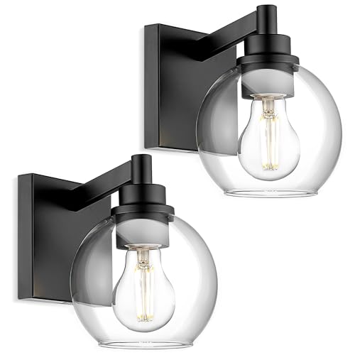 Black, 1 Light, 2 Pack
