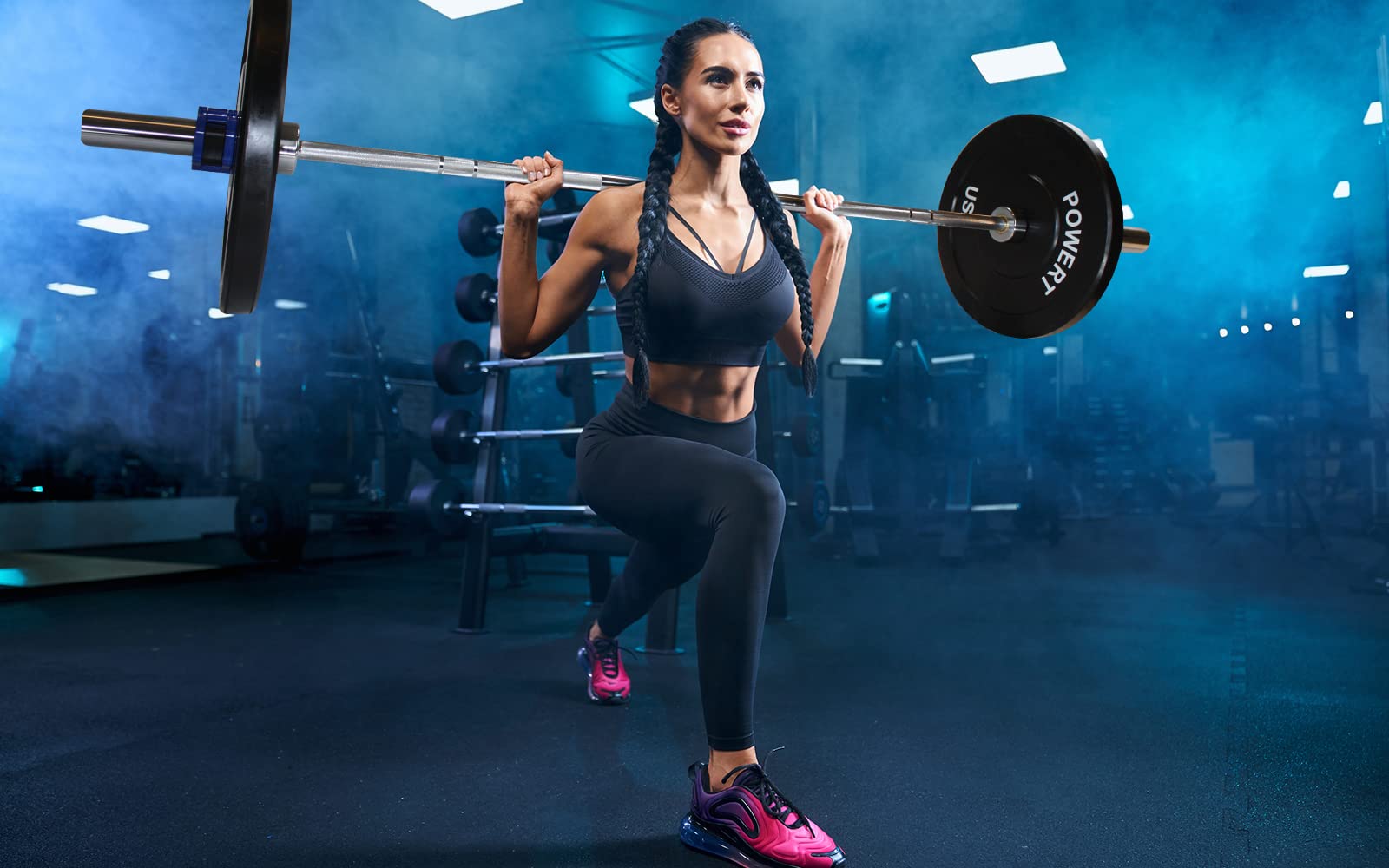 2-Inch Olympic Barbell Bumper Plates - 5lb/10lb/15lb/25lb/35lb/45lb Weight Set with Steel Ring Insert - Perfect for CrossFit, Weightlifting & Home Gym Training - Durable Pair for Strength Workouts