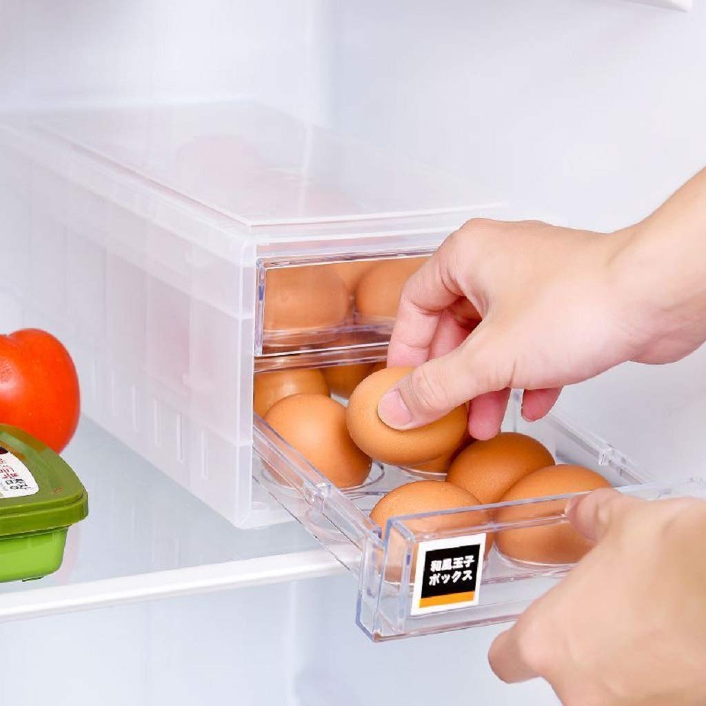 24-Grid Egg Storage Container - Refrigerator Egg Holder & Kitchen Organizer Tray for Fresh Eggs - Perfect for Fridge Organization & Farm Fresh Egg Storage