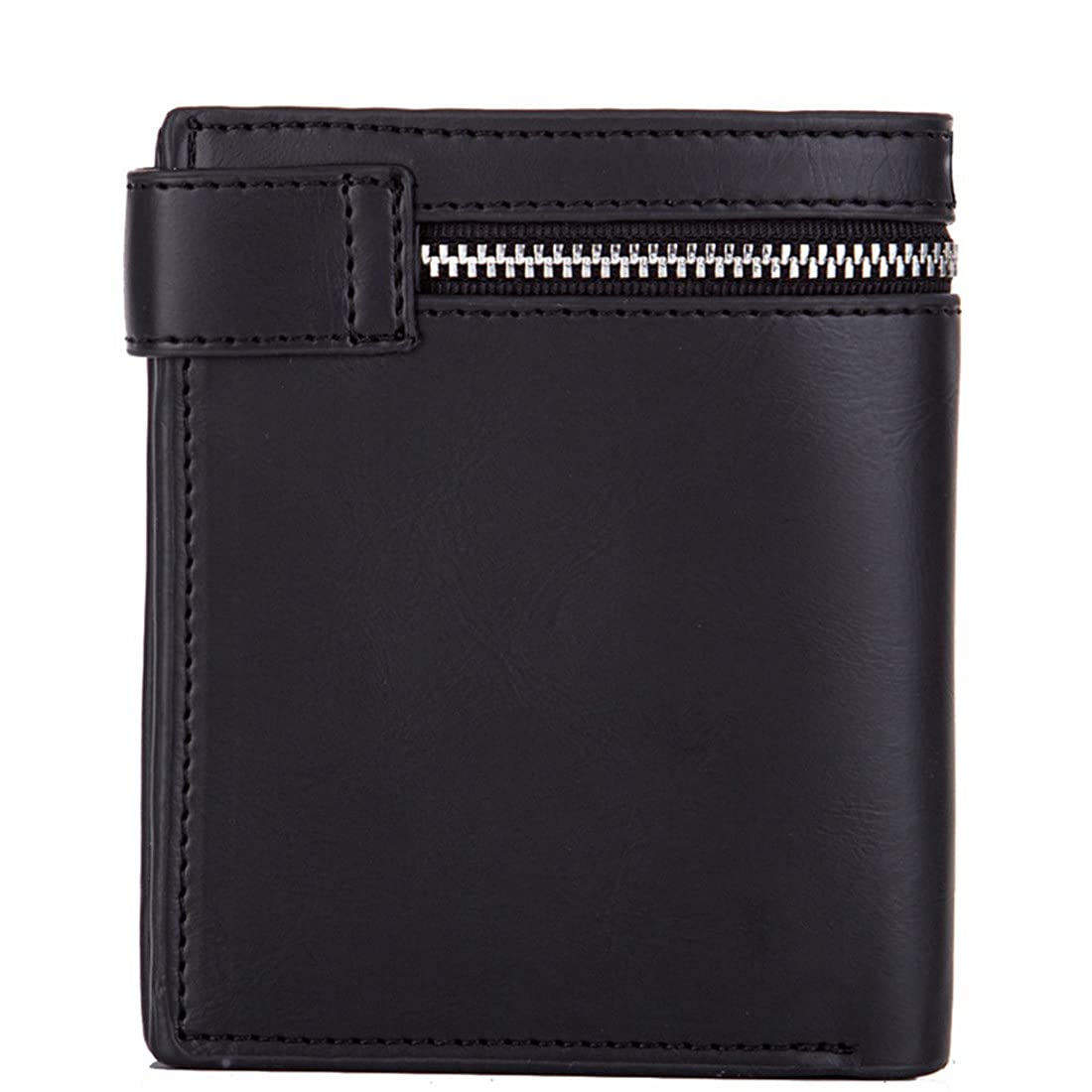 Men's & Women's PU Leather Skull Embossed Wallet with Snap Fastener - Slim Foldable Billfold Card Holder (Black) - Perfect for Everyday Use, Gifts & Gothic Fashion Accessories