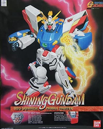 BANDAI Hobby Shining Gundam Action Figure 1/60 Scale Model Kit - Perfect for Collectors, Gifts & Anime Fans | Display, Play & Battle Scenes