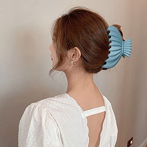 Licogel Large Hair Claw Clips 8PCS - Strong Hold Interlocking Teeth Hair Clips for Women, Solid Color Hair Barrettes & Jaw Clips (Perfect for Ponytails, Buns & Updos)
