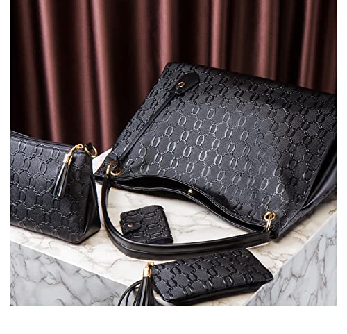 Stylish Women's Handbag Set - 4-Piece Shoulder Bags, Totes & Satchels for Work, Travel & Everyday Use | Fashionable Hobo Purses & Matching Accessories