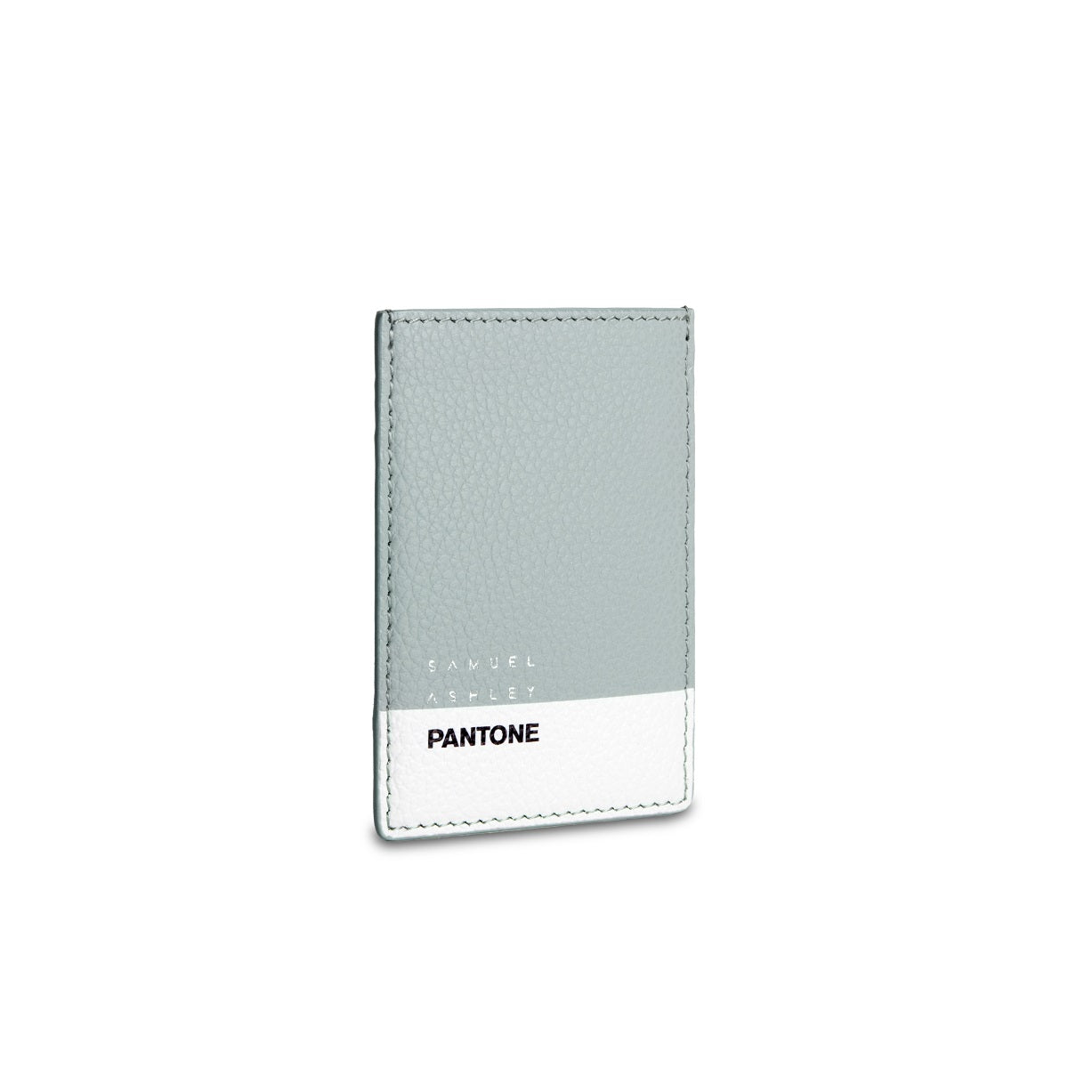 Premium Samuel Ashley x Pantone Genuine Leather Card Holder - Slim RFID Blocking Wallet for Men & Women - Perfect for Travel, Business & Everyday Use