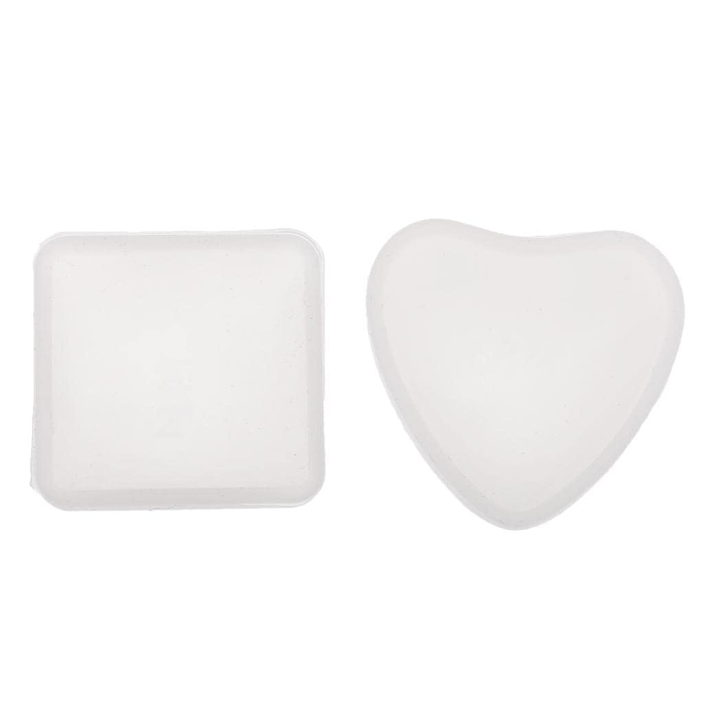 Enakshi 2-Piece Square Heart Silicone Mold for Resin Jewelry Making - DIY Cabochon Pendant Molds - Craft Supplies for Earrings, Necklaces & Keychains - Perfect for Resin Art, DIY Gifts & Home Decor Projects