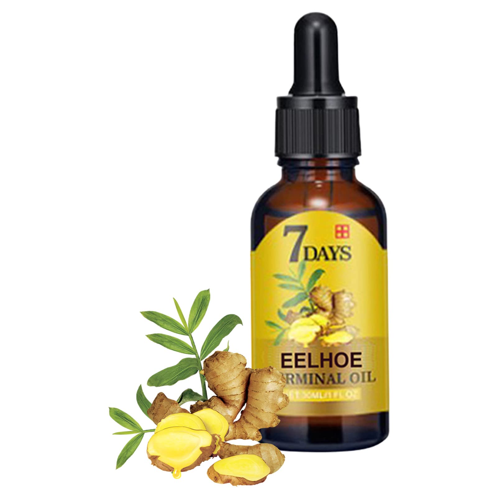 10/20/40ml Ginger Hair Growth Serum - Natural Hair Regrowth Oil for Men & Women, Reduce Hair Loss & Thinning | Stimulates Follicles for Thicker, Fuller Hair | Daily Scalp Treatment for Healthy Hair Growth