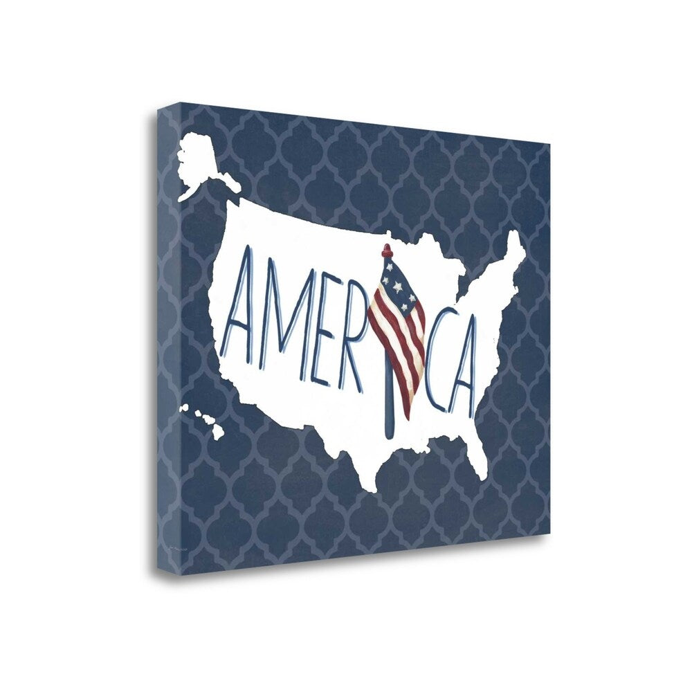 America by Jo Moulton - Premium Fine Art Giclee Print on Gallery Wrapped Canvas - Ready to Hang Wall Art - Perfect for Living Room, Bedroom & Office Decor