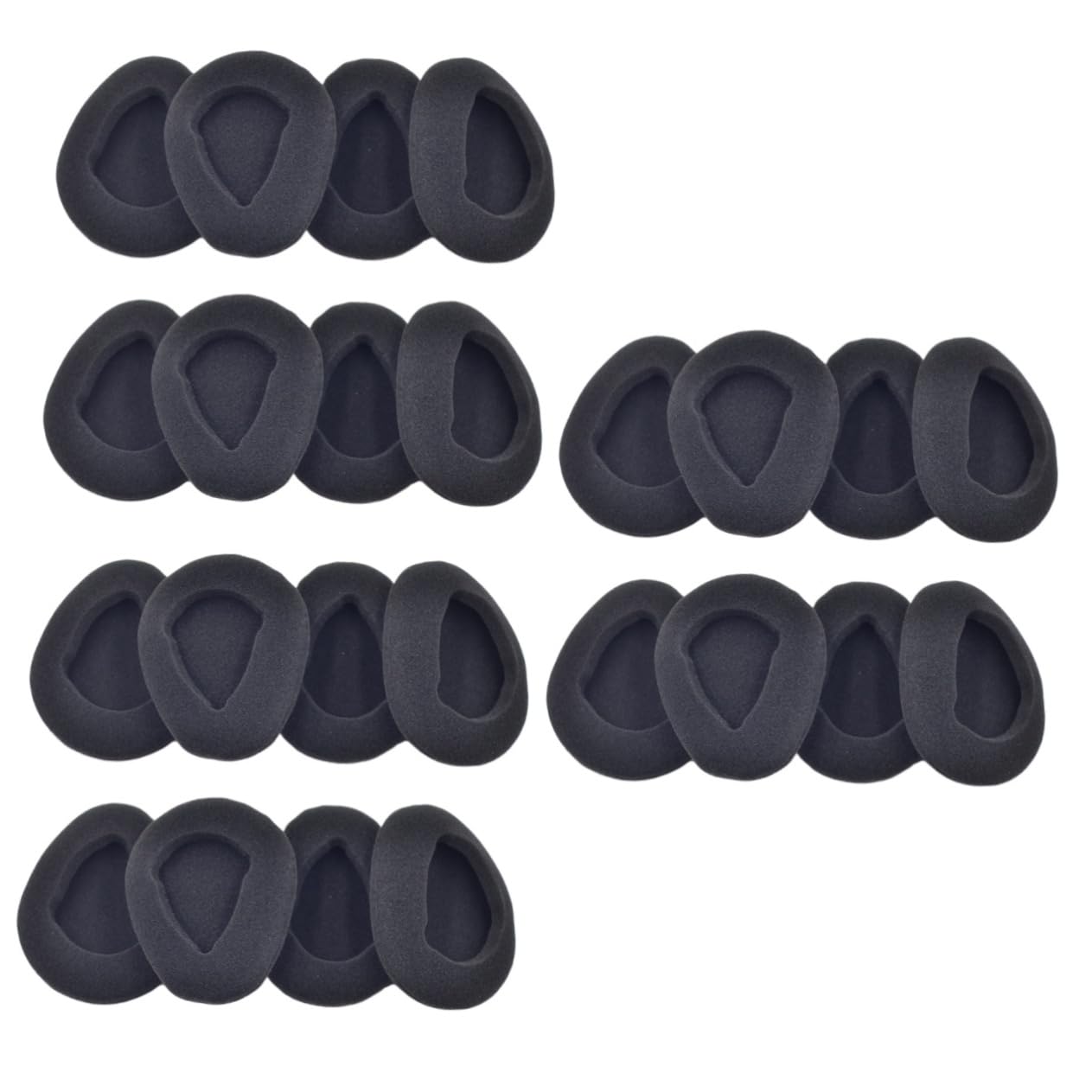 24 Pcs Replacement Headphone Ear Cushions - Soft Sponge Pads for Wired Headsets (Black) - Comfortable Fit for Music, Gaming & Office Use