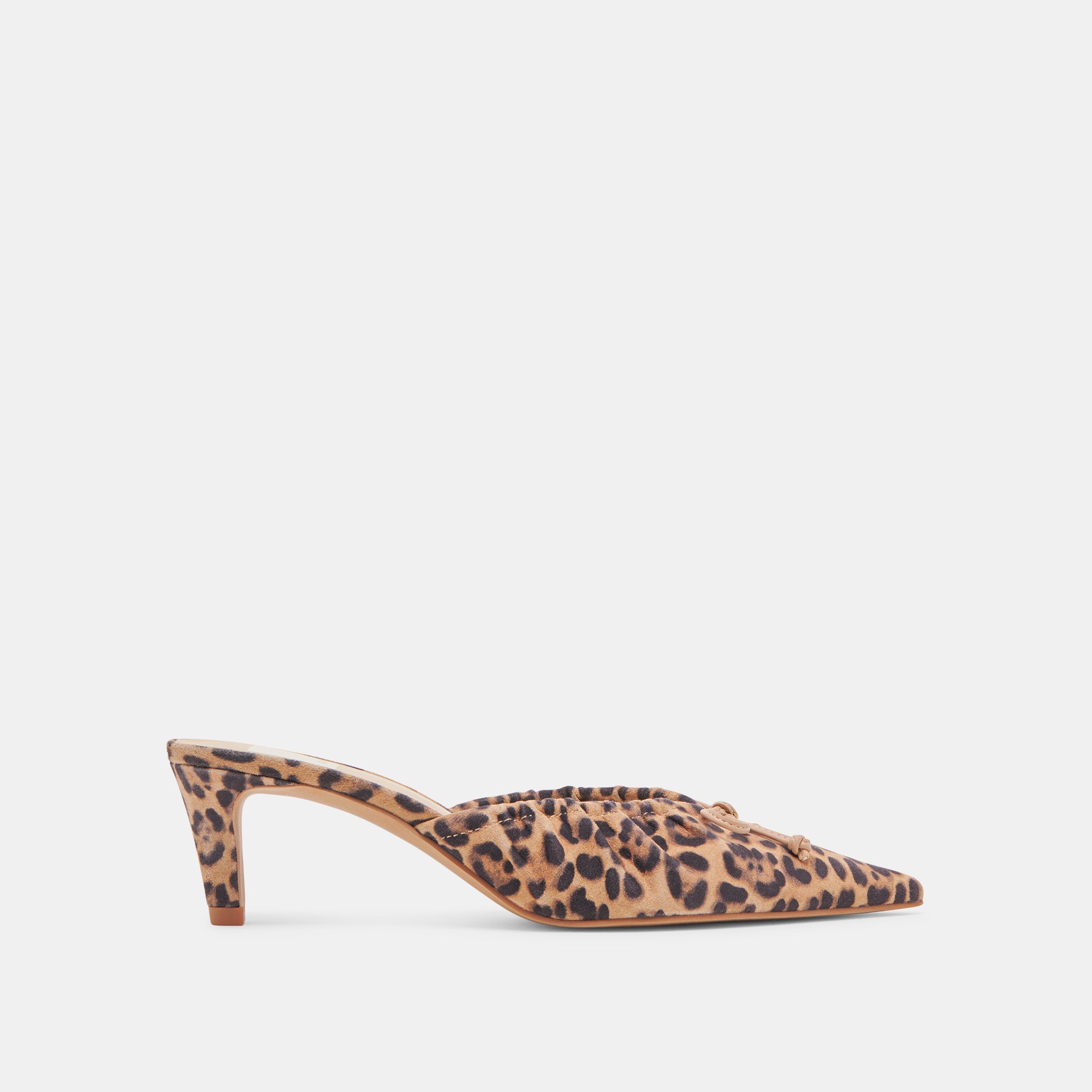 KAIRI Women's Mid Heel Pumps - Leopard Print Suede Shoes for Work, Party & Casual Wear
