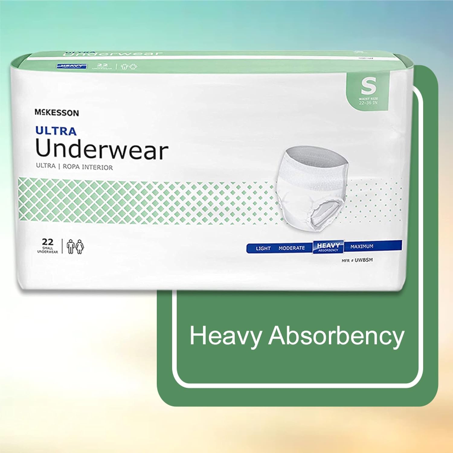 **McKesson Ultra Pull-On Disposable Absorbent Underwear for Adults - Heavy Absorbency, Tear-Away Seams, Unisex - Ideal for Incontinence, Post-Surgery & Travel**
