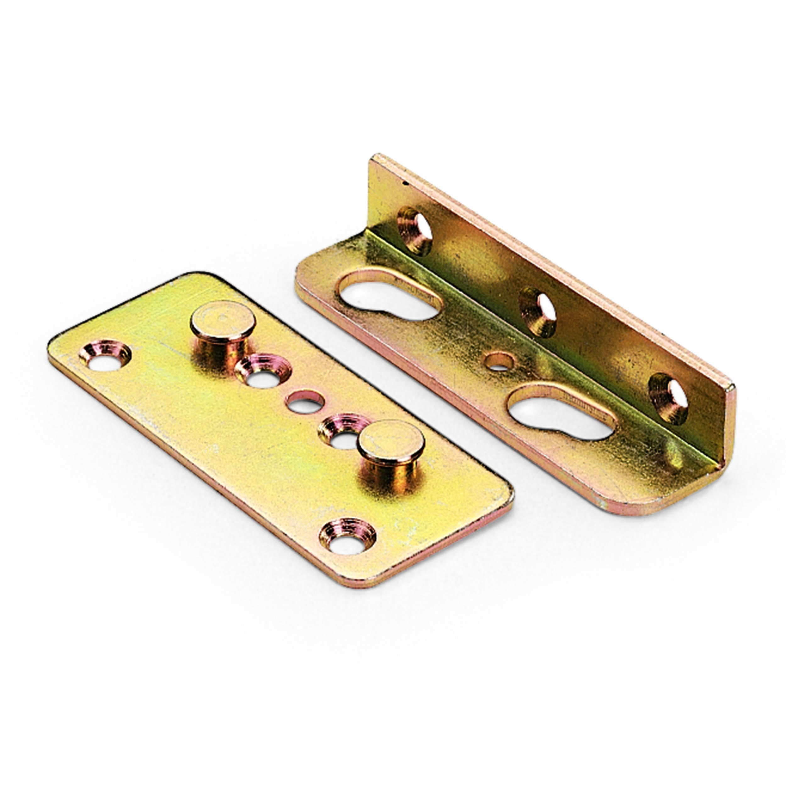 Hafele America No Mortise Bed Rail Fittings - Heavy Duty Furniture Hardware Set of 4 - Perfect for DIY Bed Frame Assembly and Furniture Repair
