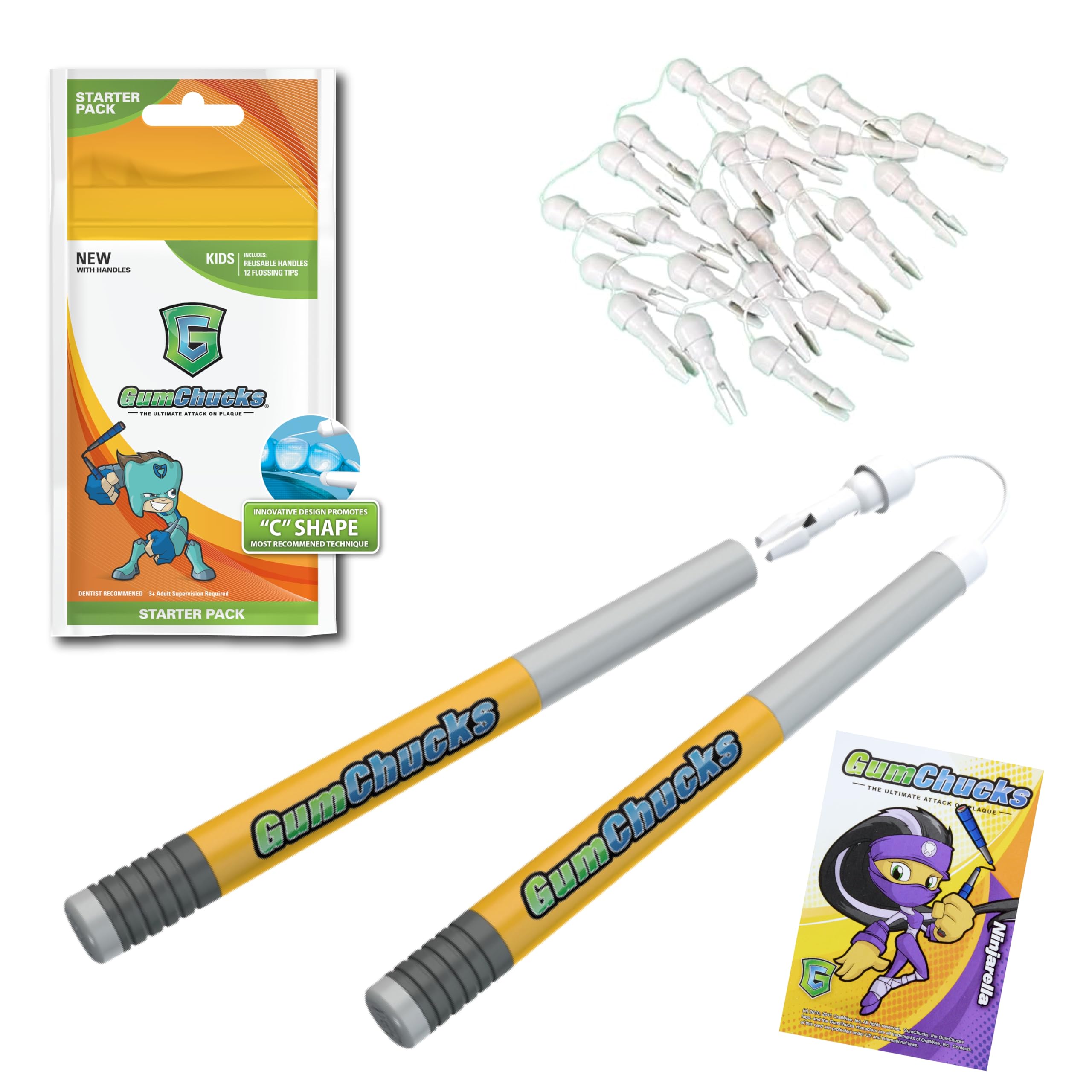 Orthodontic Flossers for Braces - Dental Floss Picks for Kids & Adults - Gentle Gum Care Flossers - Ortho Floss Starter Pack (Perfect for Braces Wearers & Oral Hygiene)