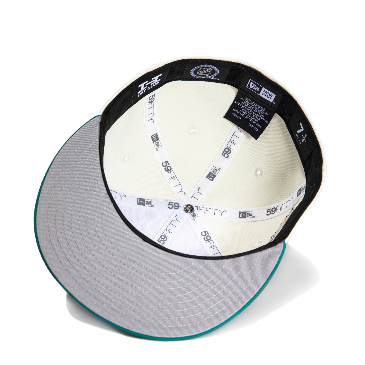 New Era 59Fifty Anaheim Ducks 30th Anniversary Patch Snapback Hat - White & Teal - Official NHL Hockey Cap for Fans & Collectors - Perfect for Games, Tailgating & Sports Events