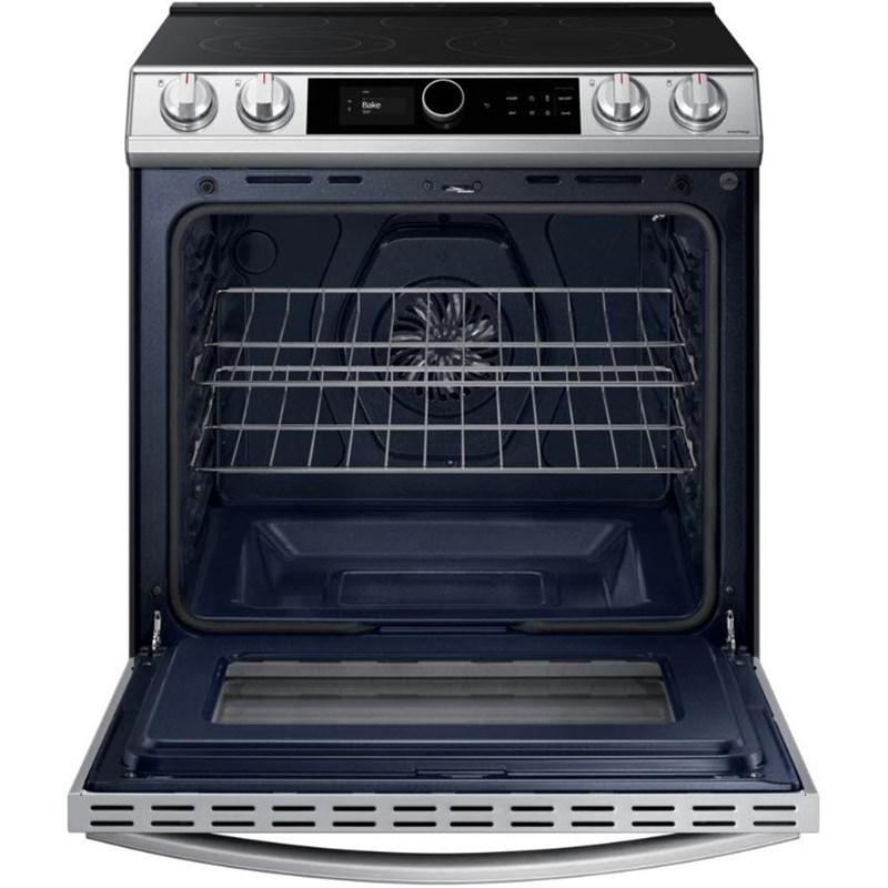 Open Box Samsung NE63T8711SS 30-Inch Wide 6.3 cu ft Slide-In Electric Range with Air Fry - Perfect for Modern Kitchens & Family Cooking