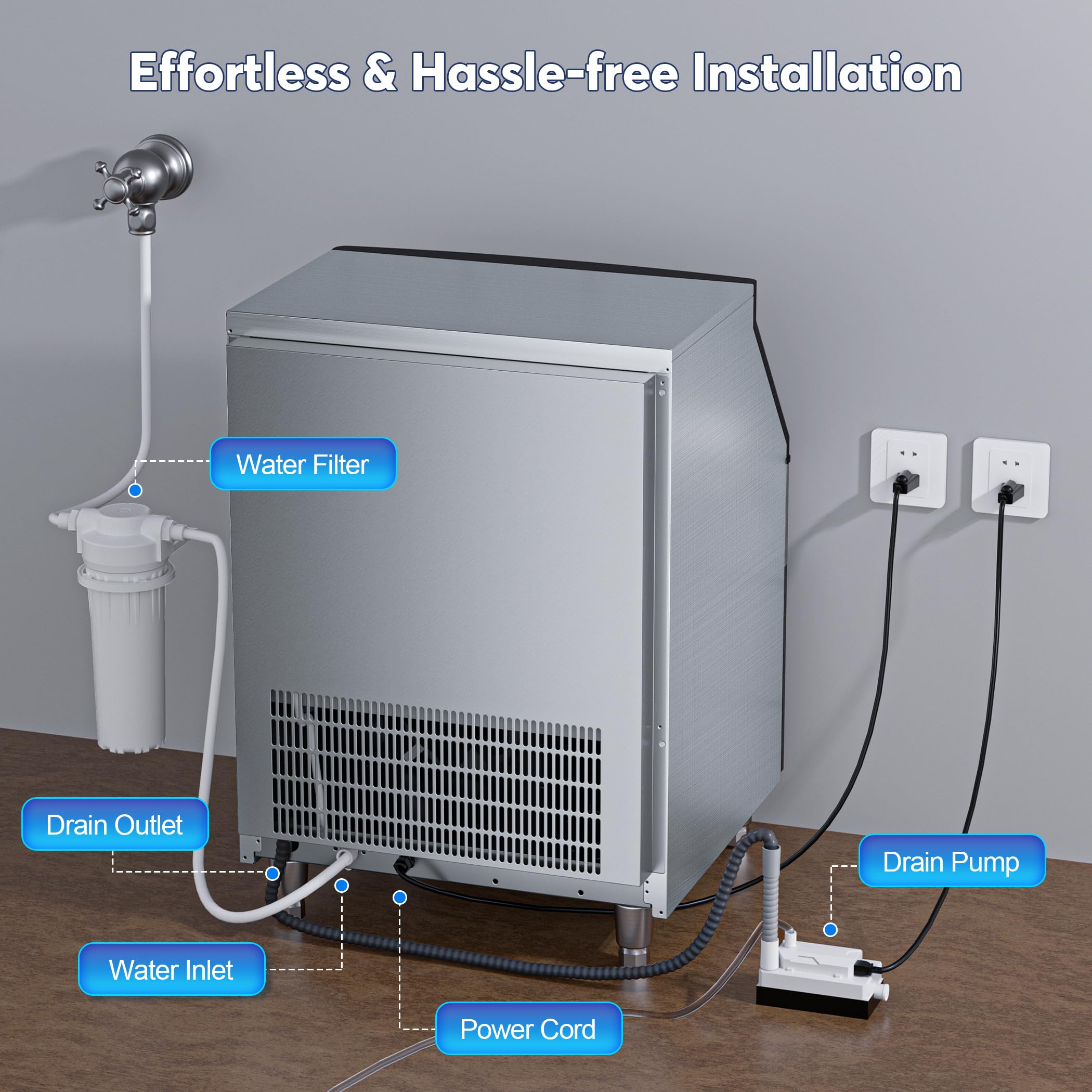 Commercial Ice Maker Machine 320LBS/24H - 26