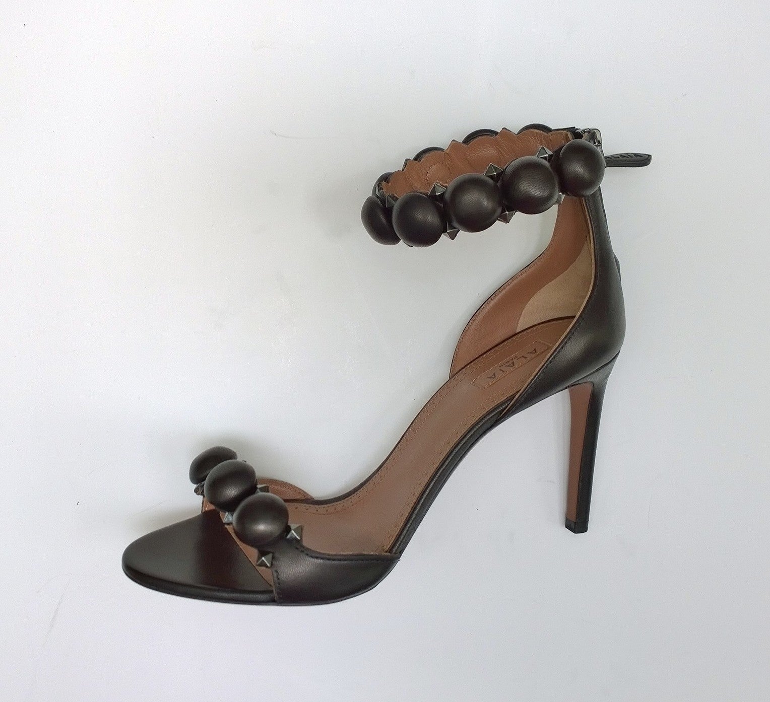 Alaïa Le Bombe Black Leather Sandals - 90mm Heels Luxury Designer Women's Shoes for Evening Parties & Special Occasions