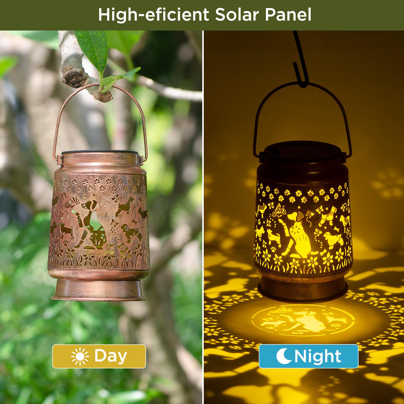 Styleonme Solar-Powered Outdoor Dog Lights - Hanging Decorative Garden Lights for Dog Lovers, Perfect Gift for Women - Ideal for Yard, Patio, Garden & Pathway Decor