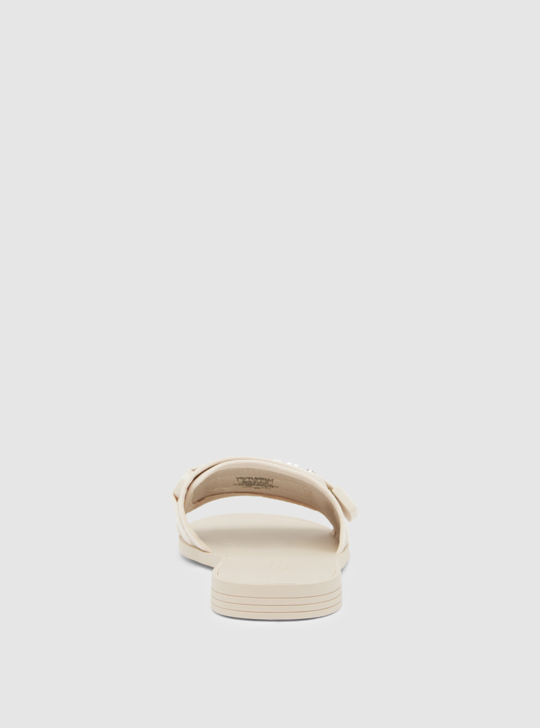 Elyze Logo Slides for Women - Comfortable Beige Sandals for Casual Wear, Beach, and Poolside Relaxation